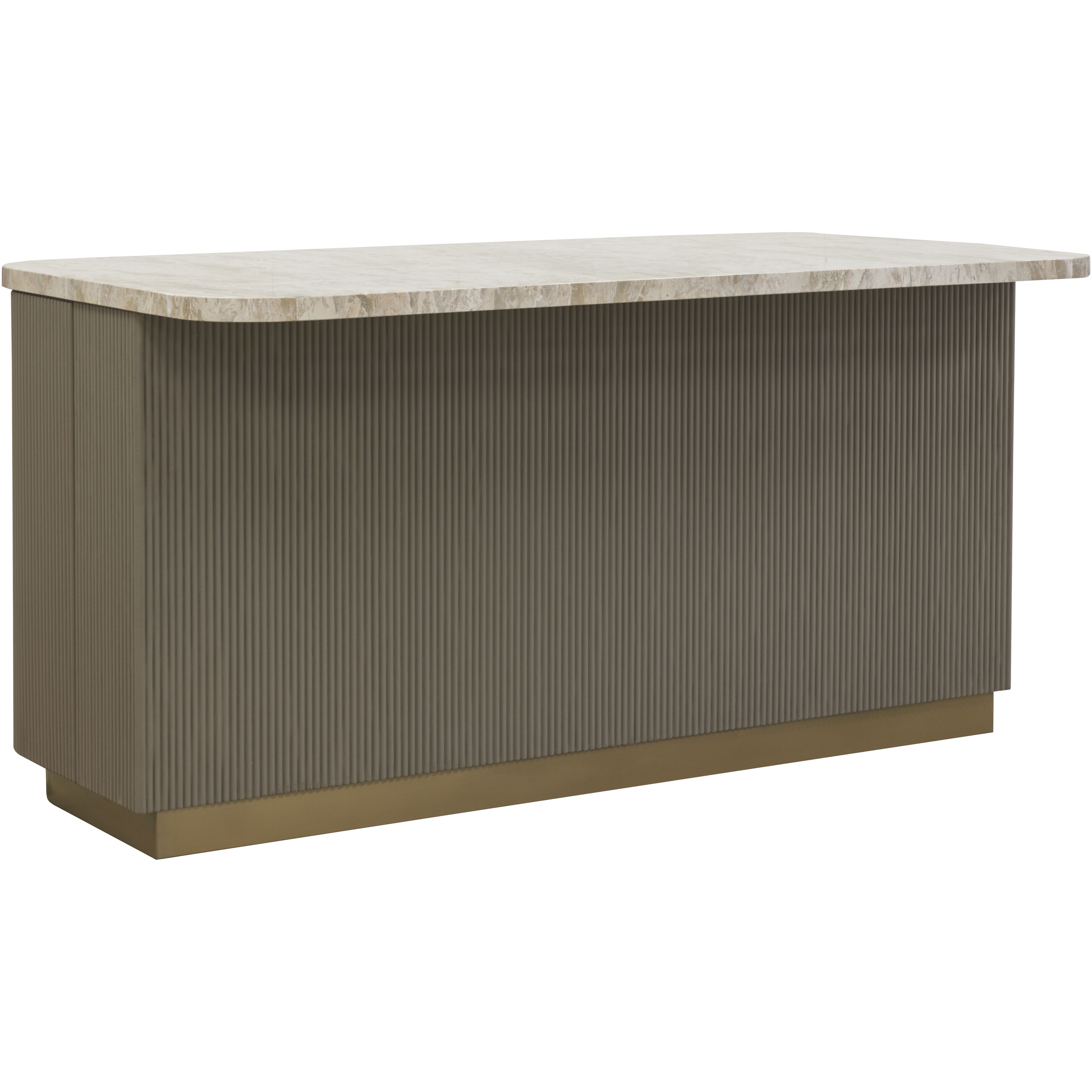 Cataldi Cappuccino / Brushed Gold Kitchen Island